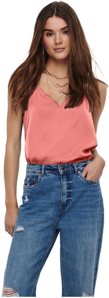 ONLY 15176550, Top (Kleidung), Erwachsener, Weiblich, Pink, Rose, Tea Rose, V-Ausschnitt