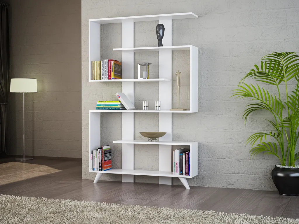 Gagnez de l'Espace avec l'Étagère de Bureau Blanche Fine Rain 120cm