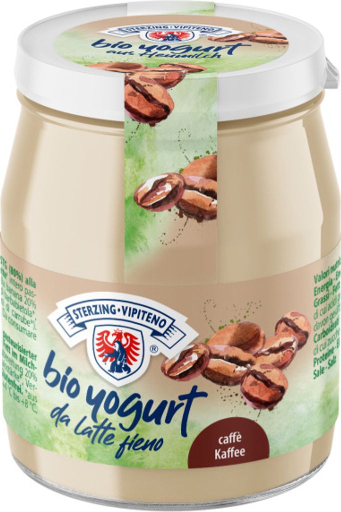 KAFFEEJOGURT MIT HEUMILCH, GLUTENFREI, 150 g (GLAS) - STERZING-VIPITENO
