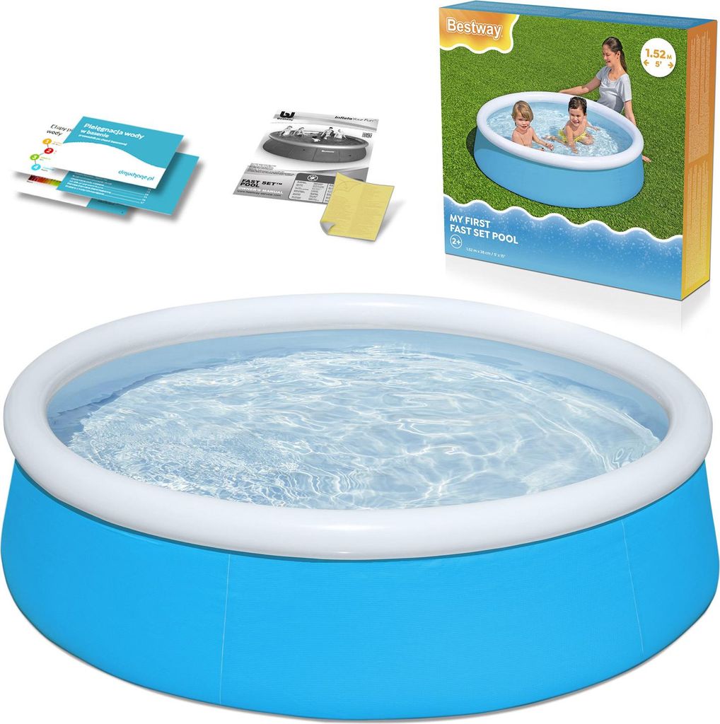 Bestway 57241 / 24, Nafukovací bazén, Detské, Modrá, Biela, Obrázok produktu 