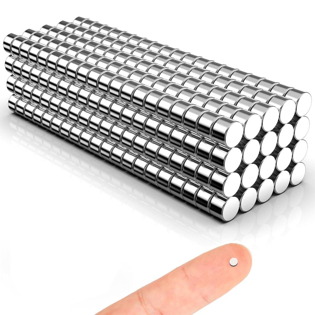 300 extra starke Magnete (3 x 2 mm), Mini-Magnete für Magnettafeln, kleine, starke runde Magnete, starke Magnete für Kühlschränke, Whiteboards,...