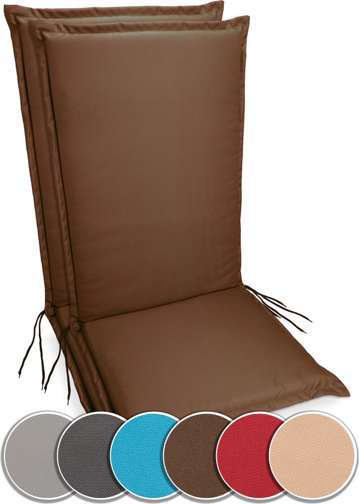 sunnypillow 2er Set Gartenstuhlauflagen  120 x 50  extra Produktbild 