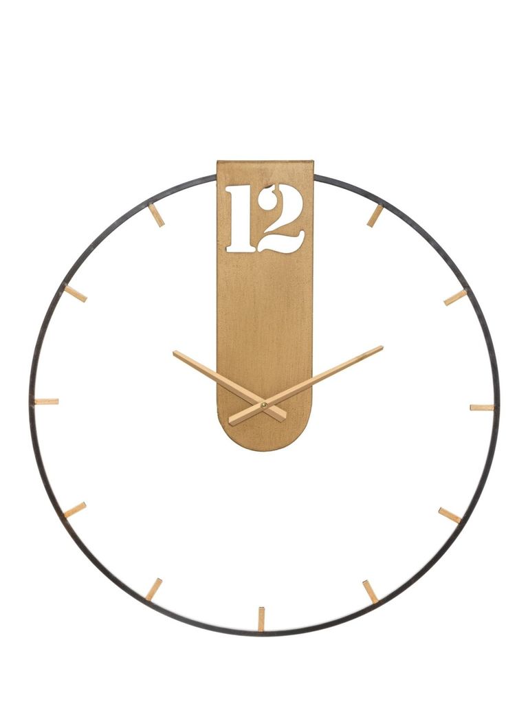 Mauro Ferretti Wanduhr Goldy Ø60x4,5 cm gold schwarz