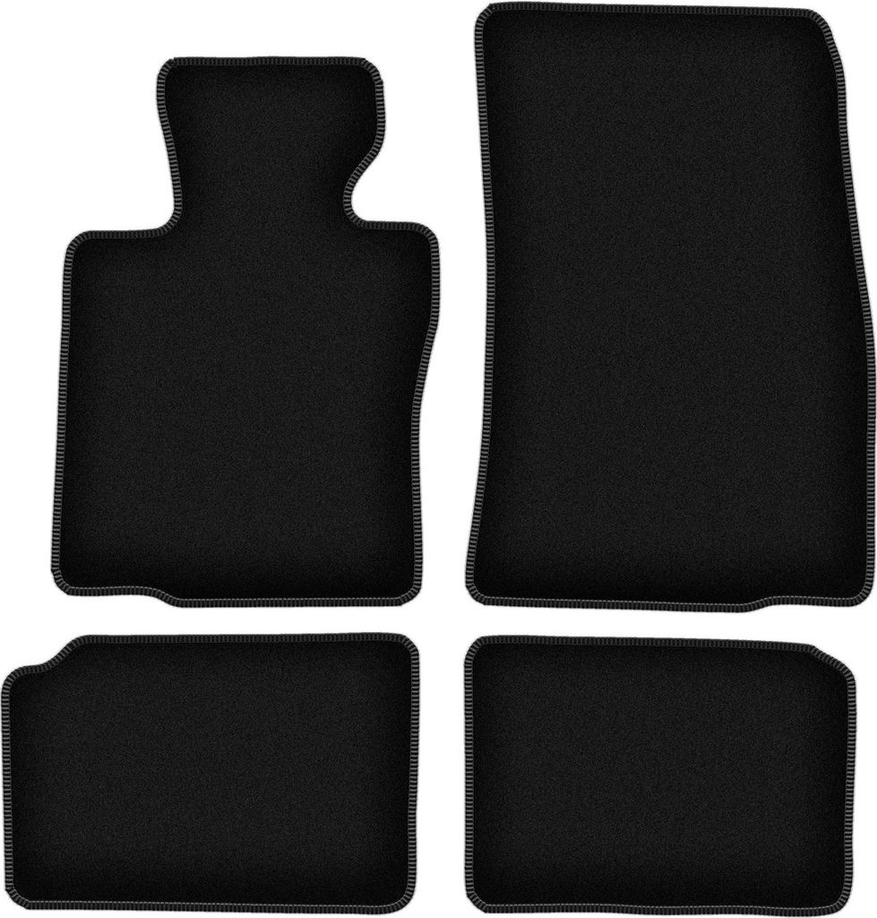 Wielganizator Velours-Autoteppiche – passend für Mini Paceman (Schrägheck, Bj. 2012-2016) – schwarz, passgenau, mit Befestigungen set 4 Stk.