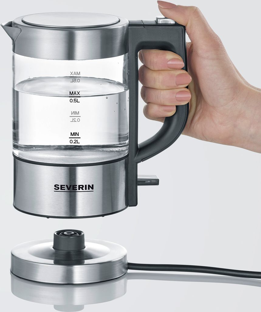 SEVERIN WK 3472 mini czajnik ze szkła i stali nierdzewnej Zdjęcie produktu 8