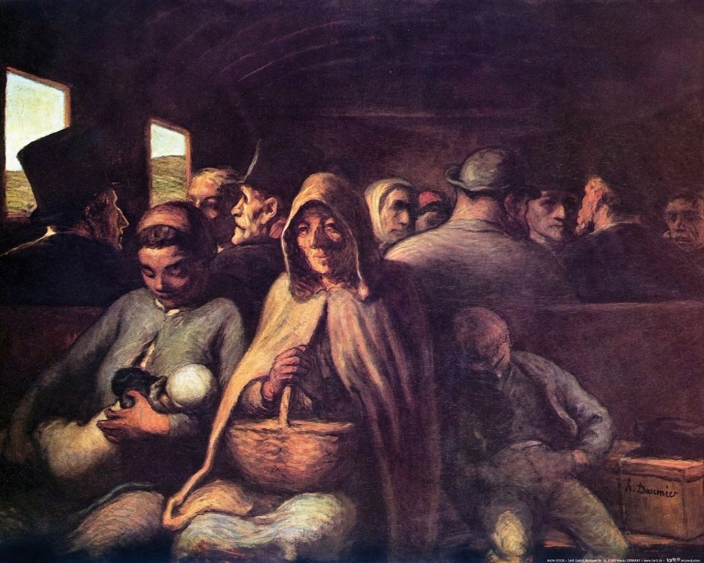 Honoré Daumier Kunstdruck Bild - Ein Wagen Dritter Klasse, 1864 (40 x 50 cm)