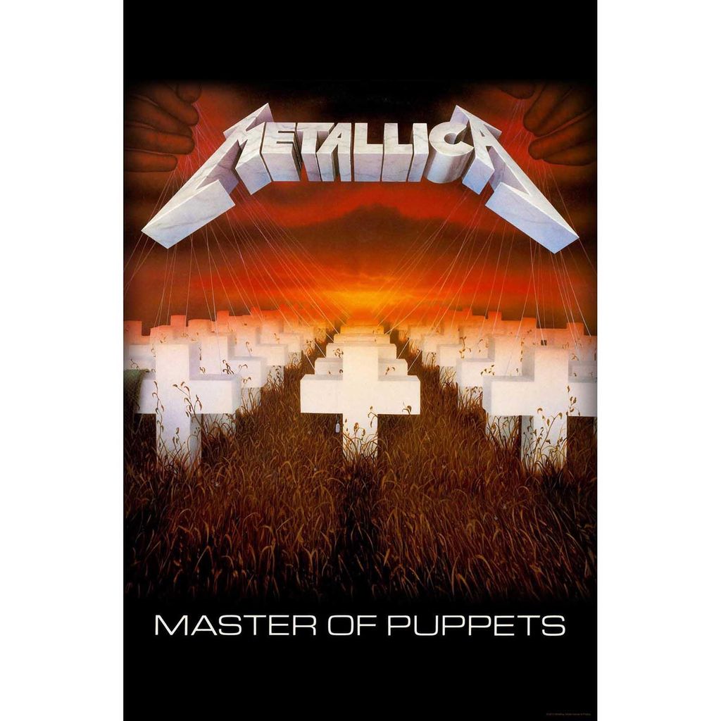 Metallica - Poster "Master Of Puppets", Stoff RO1974 (106 cm x 70 cm) (Schwarz/Weiß/Braun)