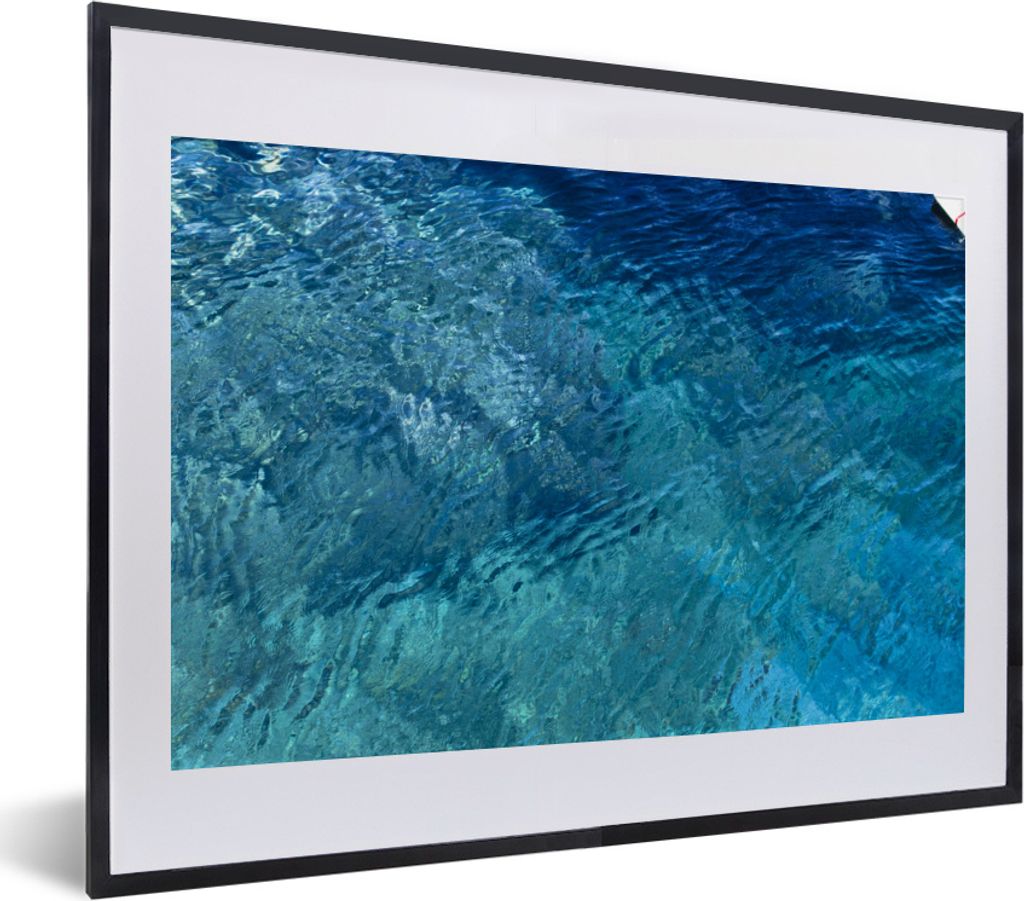 MuchoWow MuchoWow Gerahmtes Poster Meer - Golf - Wasser 40x30 cm - Poster mit zchwarzem Bilderrahmen - Bilderrahmen - Poster im Rahmen