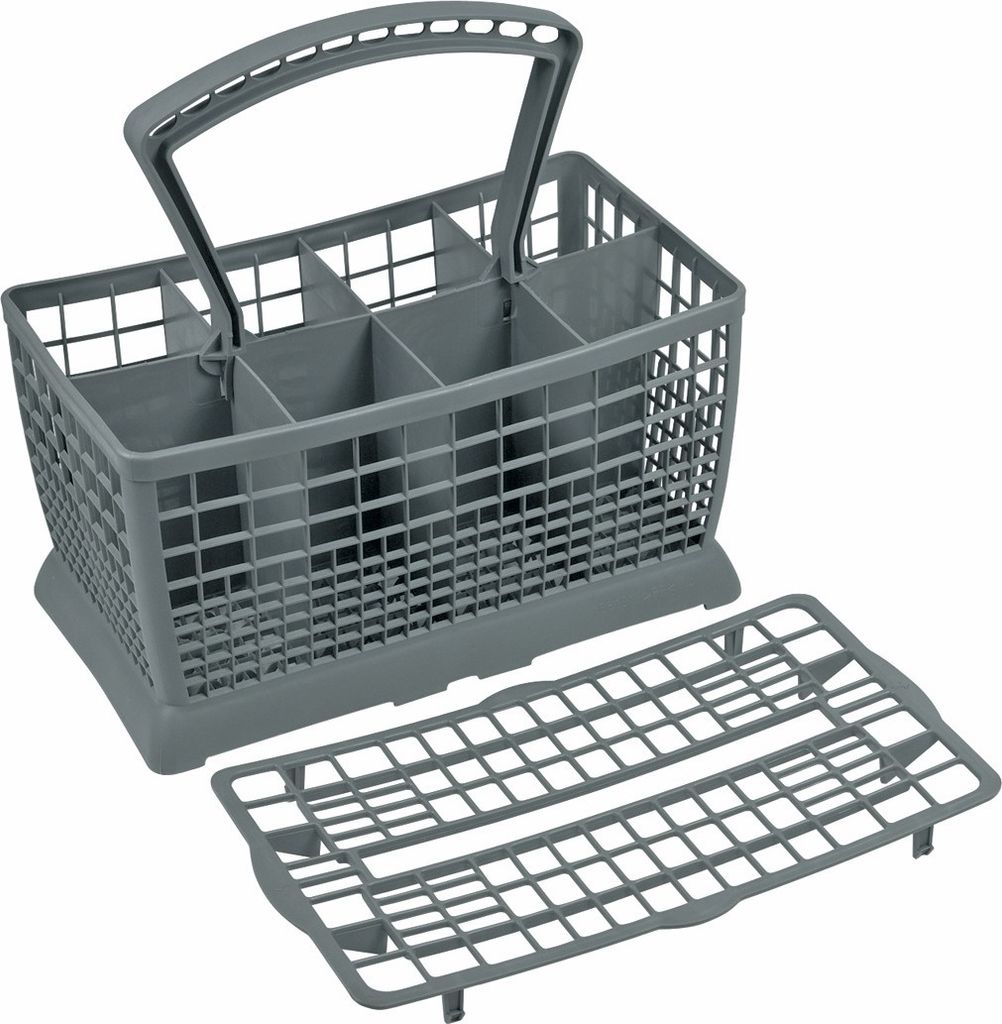 Besteckkorb Korb mit Griff Kunststoff grau Spülmaschine Geschirrspüler Beko 481245818966 Indesit C00342221 Fagor 32X4256 passend Amica Bomann Bra...