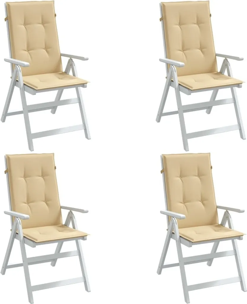 Stabli Möbel Cuscini per schienale alto 4 pz. Tessuto Melange Beige 120x50x4 cm - Cuscini per mobili da giardino CC6970745 1pacco