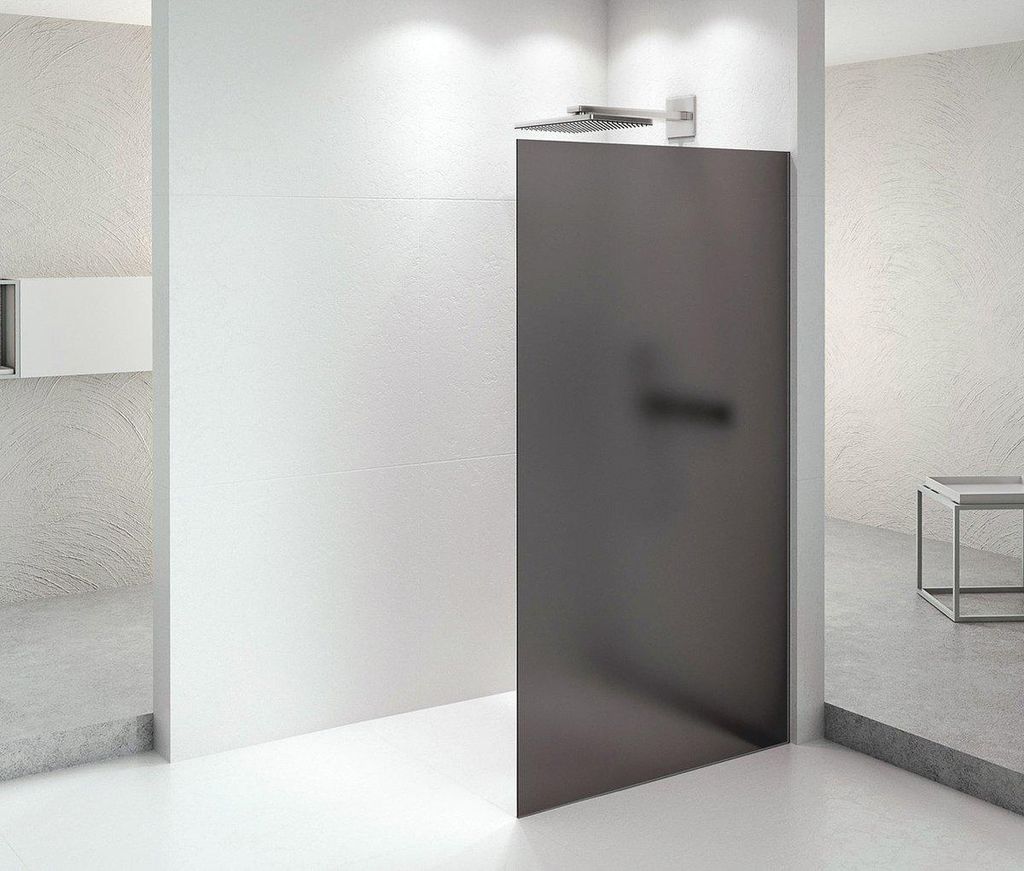 Polysan ARCHITEX CHROM Duschabtrennung 862 mm, graues matt Glas