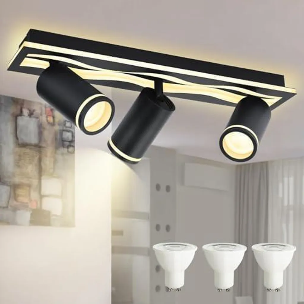 Plafonnier LED moderne orientable à éclairage chaud 3000K pour intérieur - 2