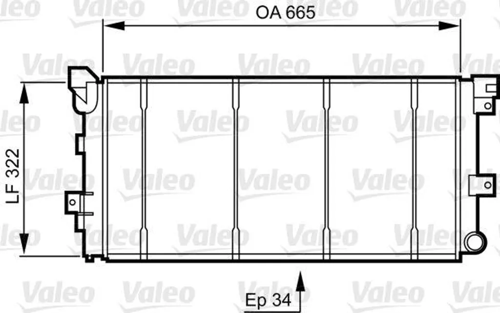 Radiateur de Refroidissement Moteur Valeo 731531 pour Voyager IV V6