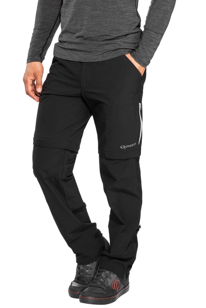 Gonso Herren Bike Zip-Off Hose Portland Herren 9400019 Schwarz 4XL