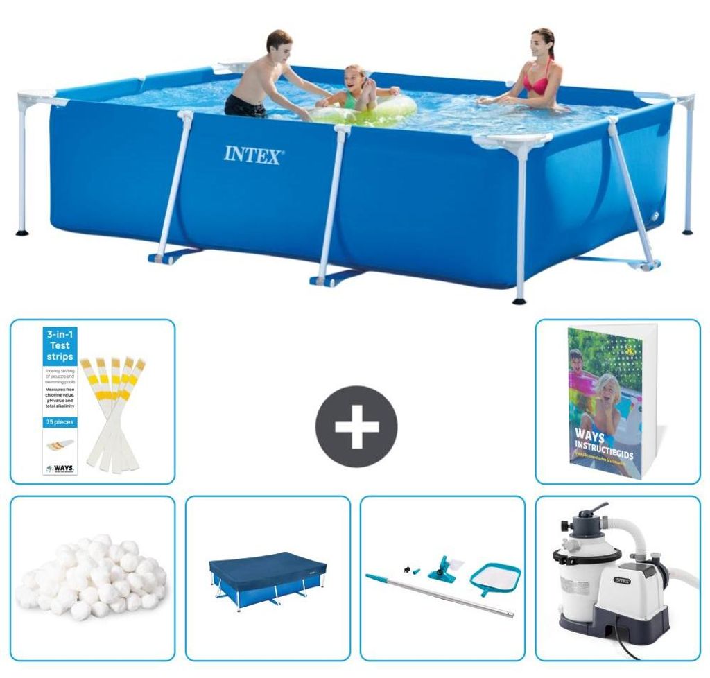 Rechteckiger Frame Pool - 300x200x75 cm - 7-teilig S153
