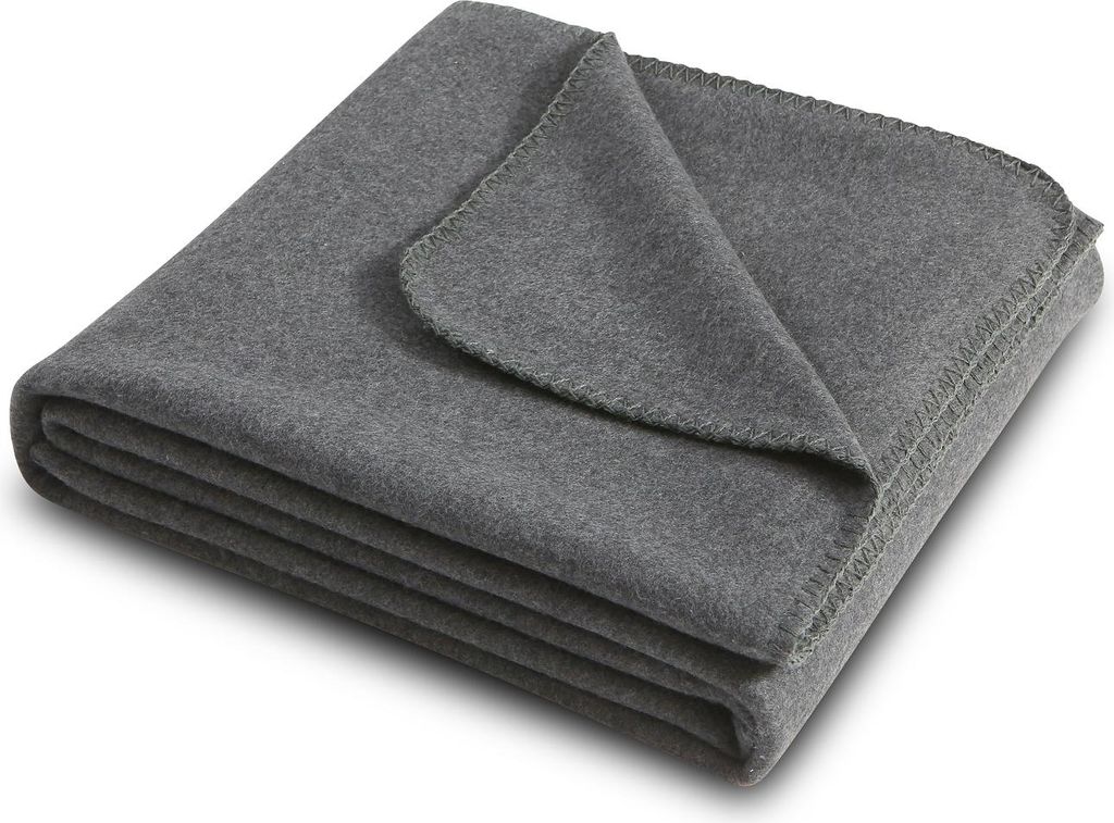PREMIUM Fleecedecke melange OEKO-TEX 140x190 ca. 700g extra Produktbild 