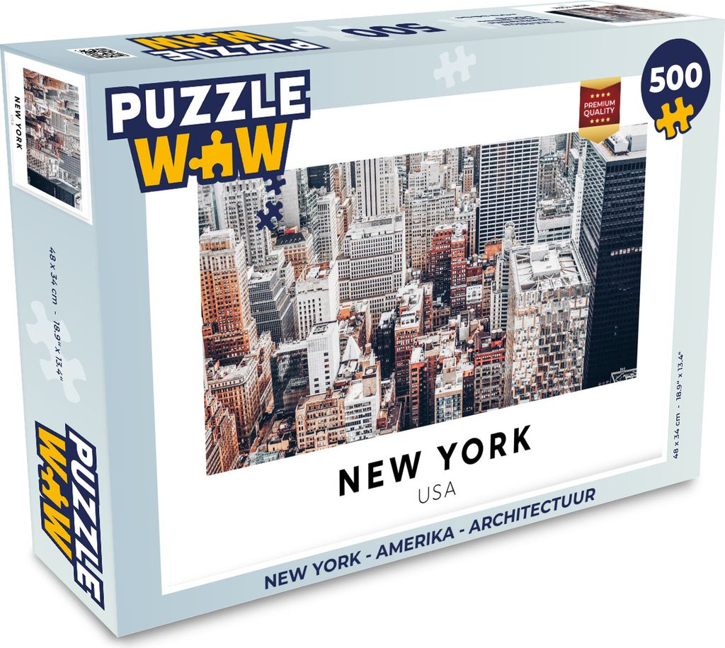 MuchoWow Puzzle 500 Teile New York - Amerika - Architektur - 500 Teile - Kinder - Selberbauen - Puzzlespiele