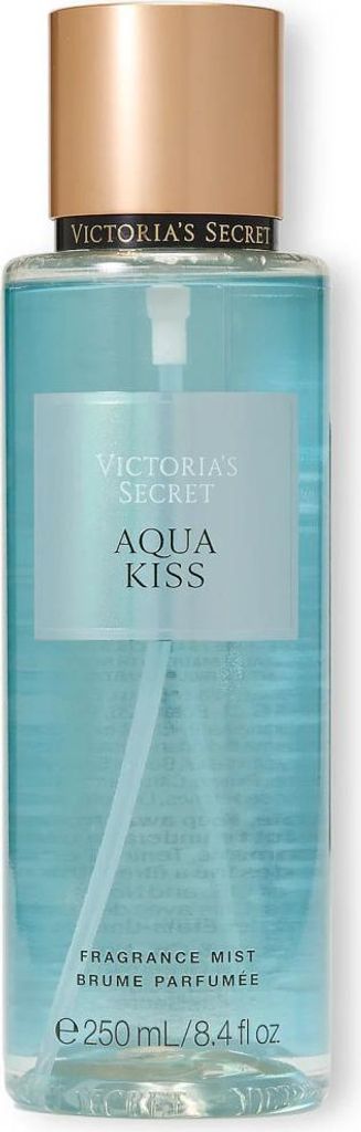 A bottle of Victoria's Secret Aqua Kiss fragrance mist.