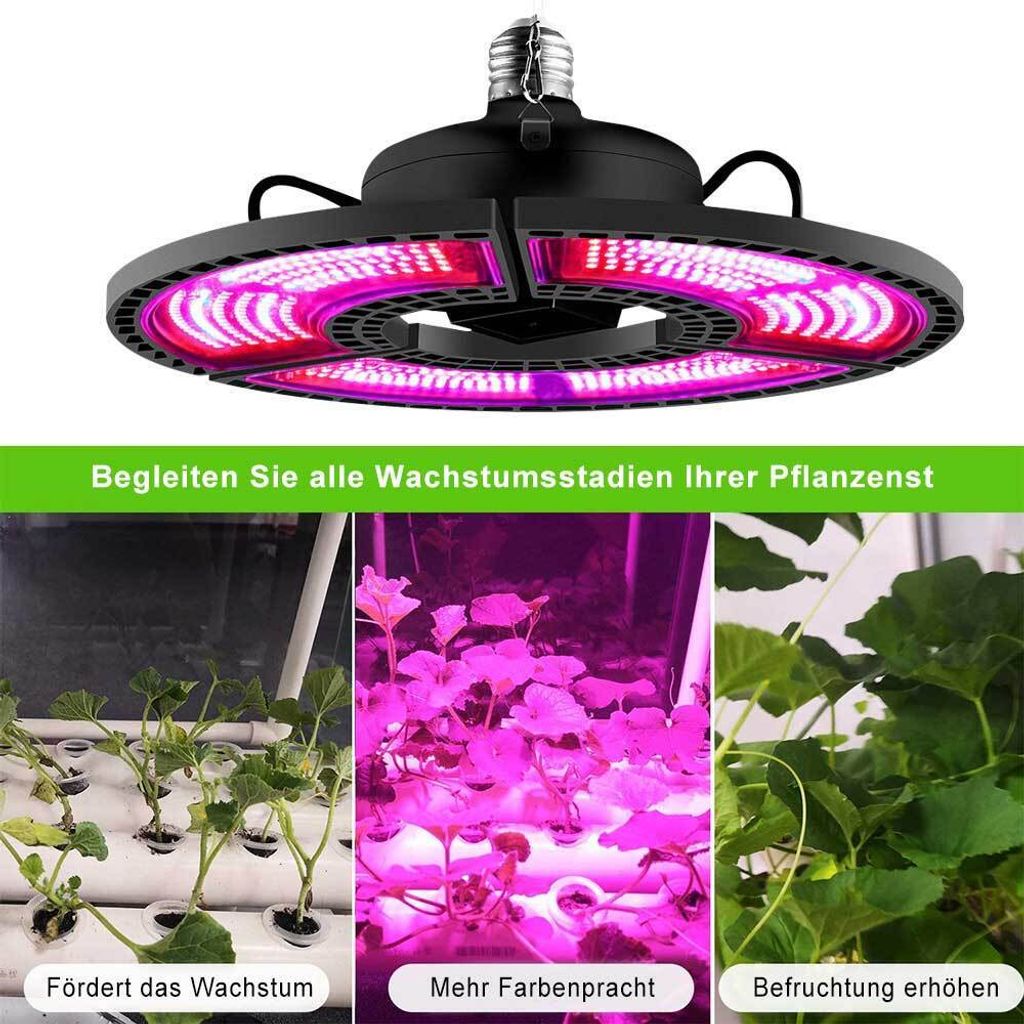 LED Pflanzenlampe Vollspektrum 200W Faltbar, LED Grow Lampe Produktbild 3