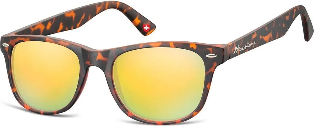 Lunettes de soleil avec verres teintés jaunes et monture écaille