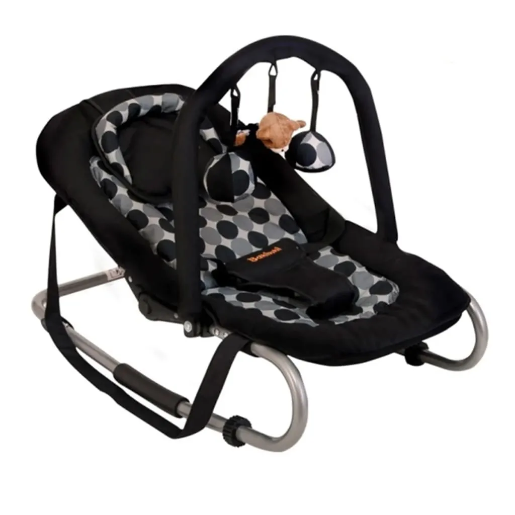 Balançoire Bébé Relax Classic Noir Cercles BNBO002-BKCL Pliable et Doux