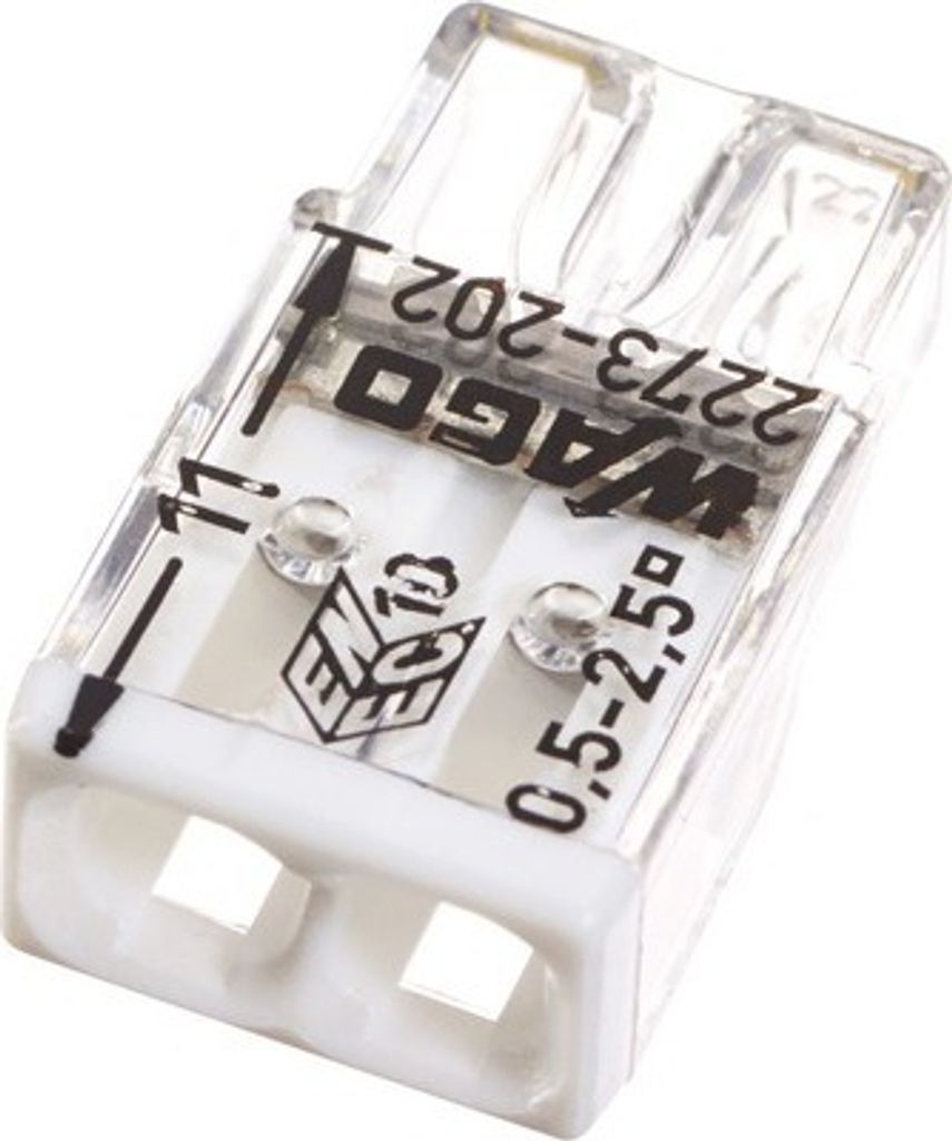 Wago 2273-202, Transparent, Weiß, 10 mm, 16,7 mm, 5,8 mm, Produktbild 