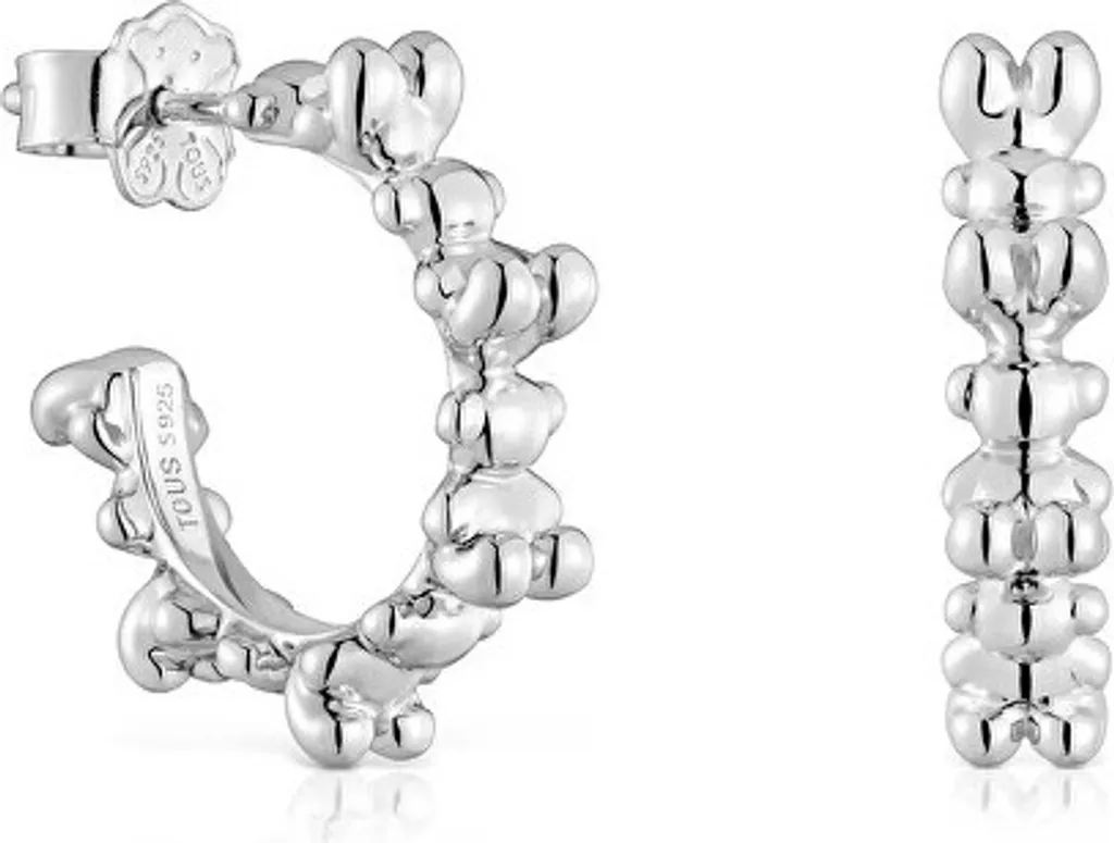 Orecchini a Cerchio TOUS Bold Bear 1004194700 in Argento Sterling 925