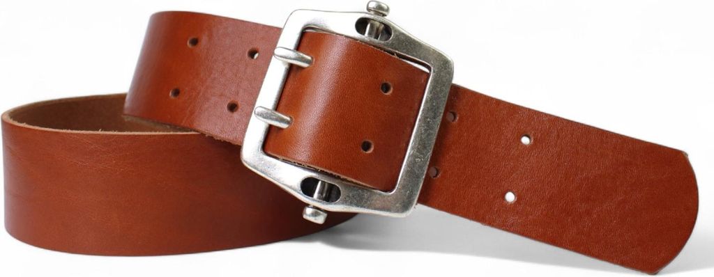 FRONHOFER Herren Ledergürtel 4,7cm breit, dickes Vollrindleder, Doppeldornschnalle mit Drehgelenk