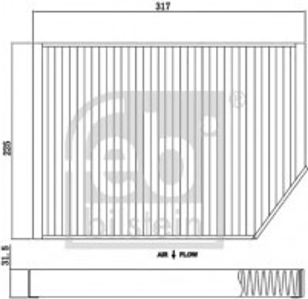 Filtre habitacle charbon FEBI 174437 - Protection Porsche 971 et Y1