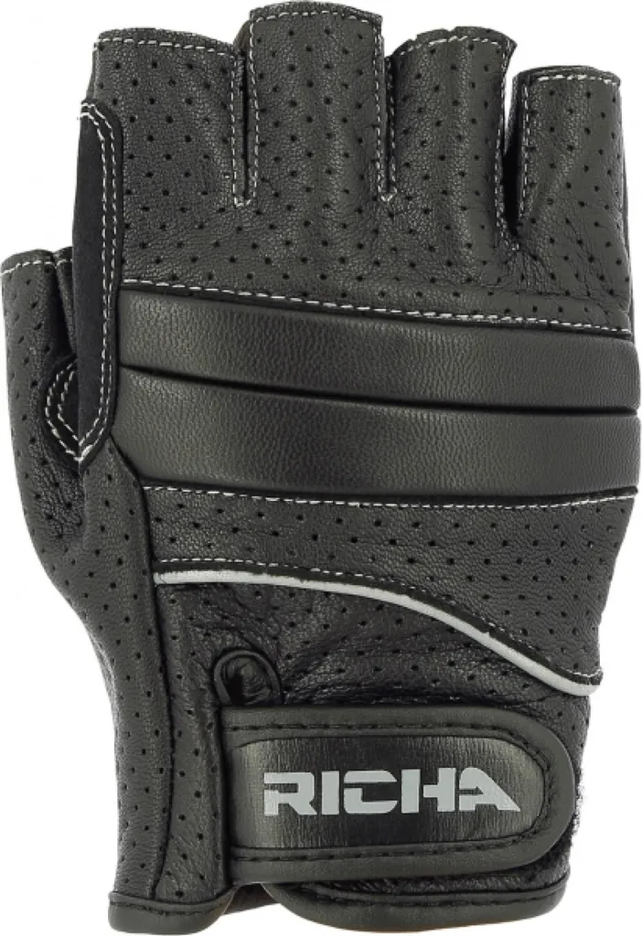 Gants moto sans doigts Richa Mitaine noirs L avec paume renforcée cuir