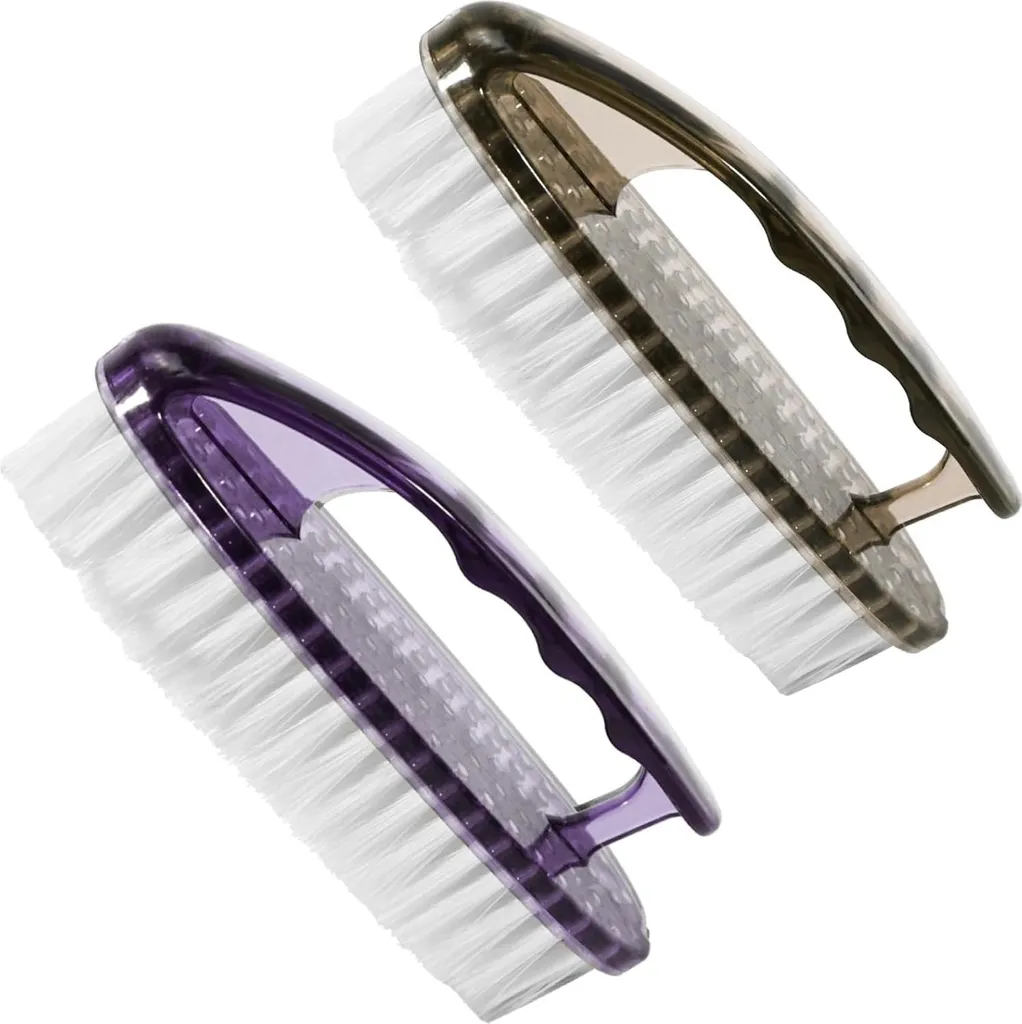 Brosse à récurer pour cuisine et salle de bain - Lot de 2 brosses violettes