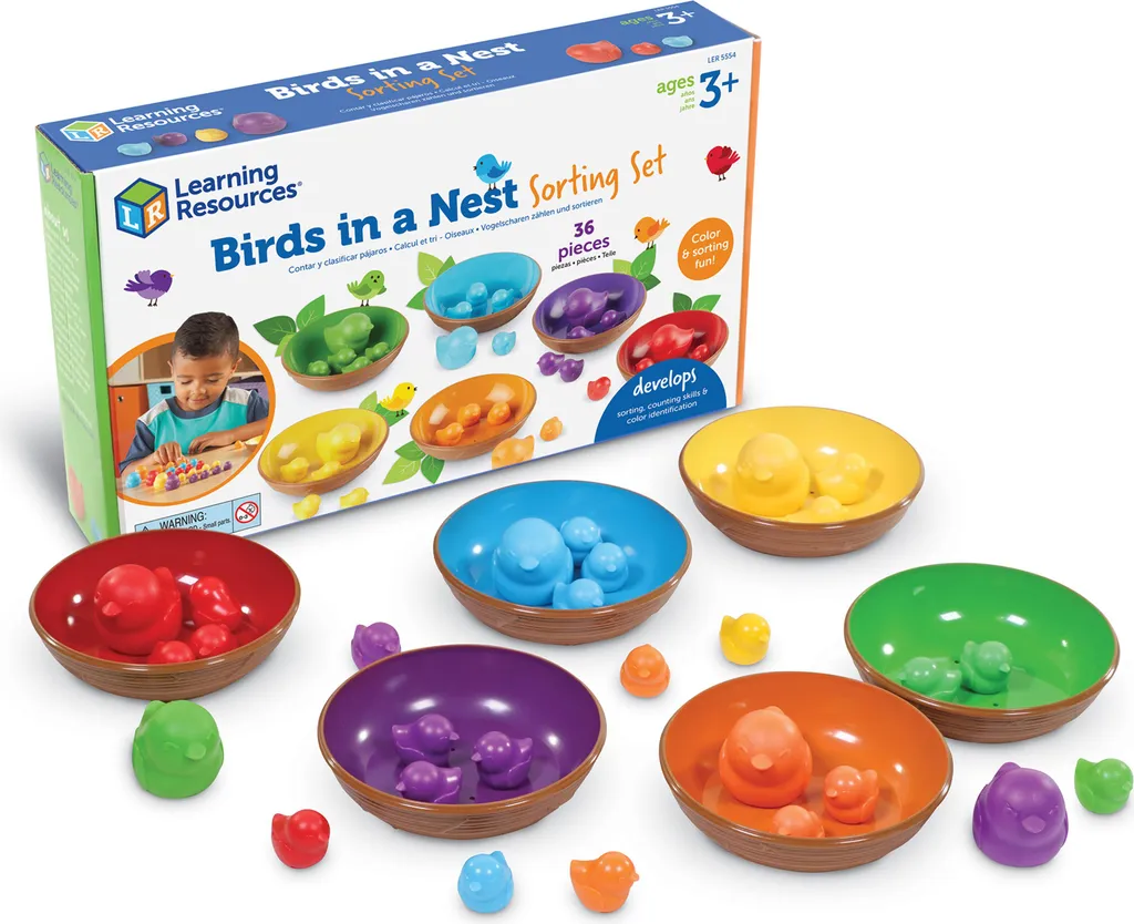 Apprendre à Compter sans s'ennuyer : Jeu de Tri Oiseaux 36 Accessoires