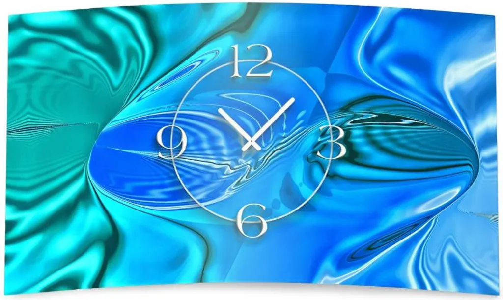 Horloge murale moderne turquoise et bleu menthe pour salon et bureau