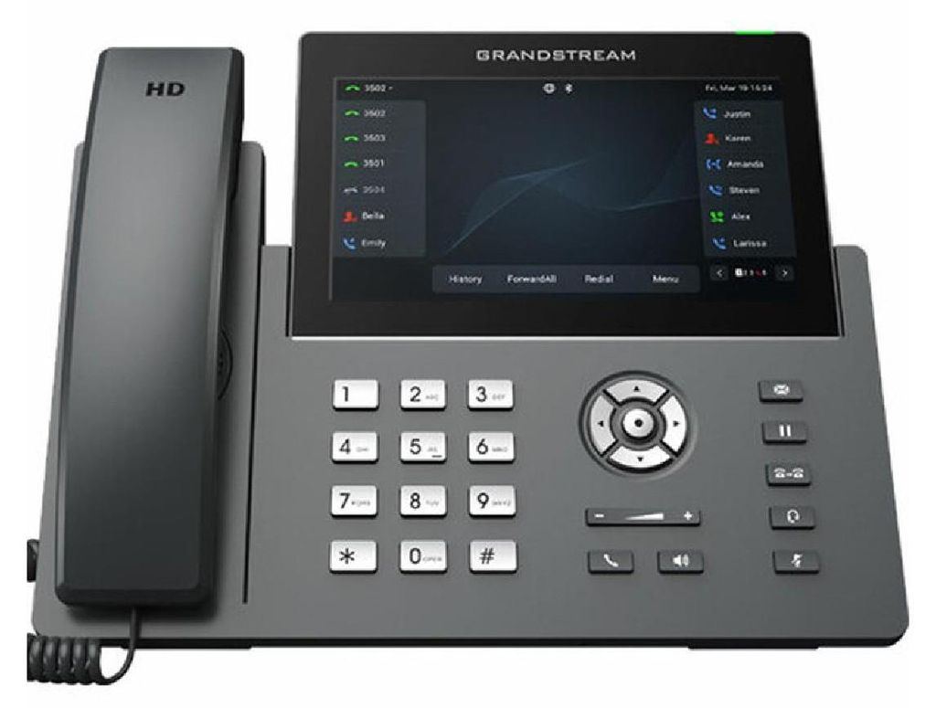 Grandstream GRP2670, Téléphone IP, Noir, Combiné filaire, Image du produit 