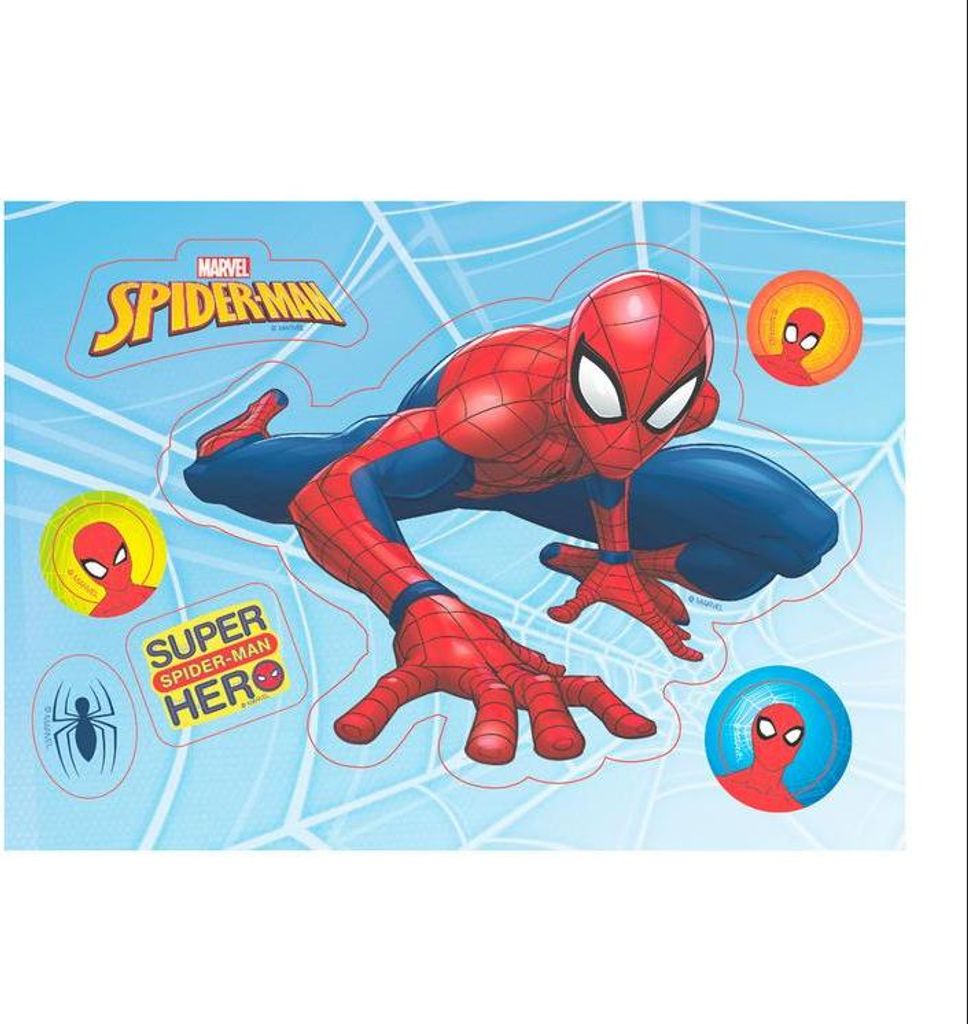 Jedlý papír na dort Spiderman 21x14,8cm Obrázek produktu 