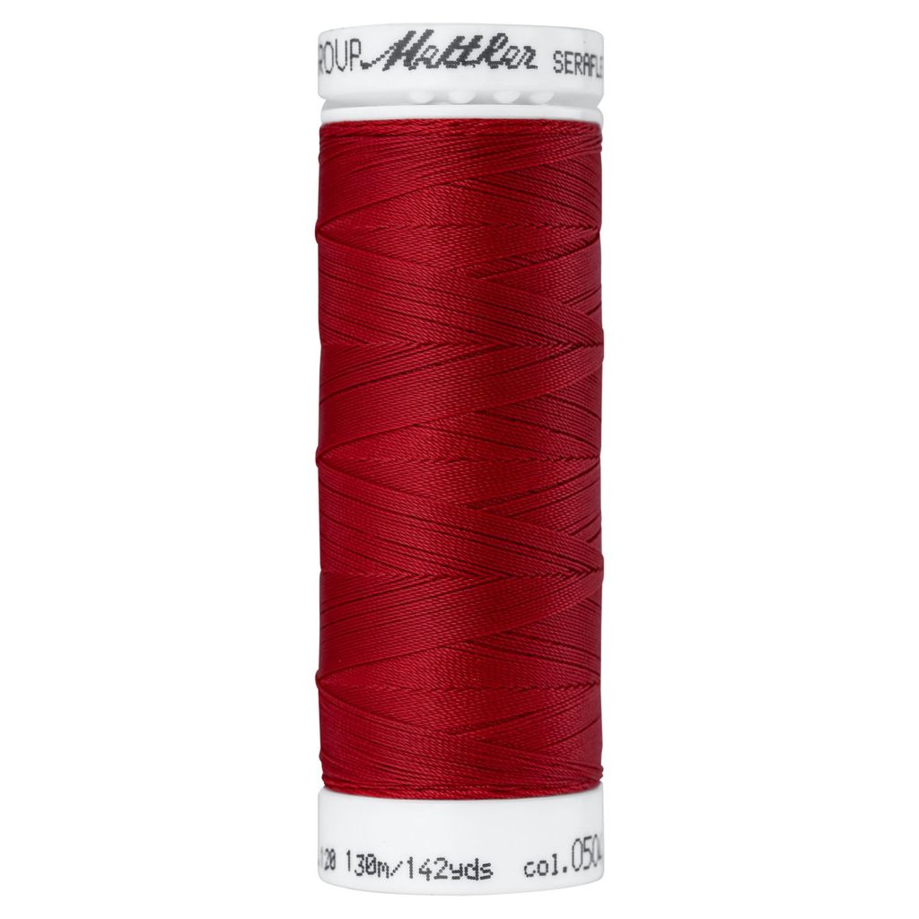 Amann Mettler Seraflex Nähfaden No.120/ 130 m Elastikgarn Red 504