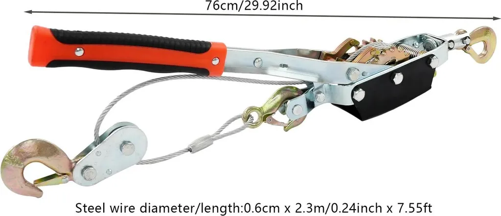 Palan manuel 4 tonnes : solution de levage sans effort à 3 crochets - 2