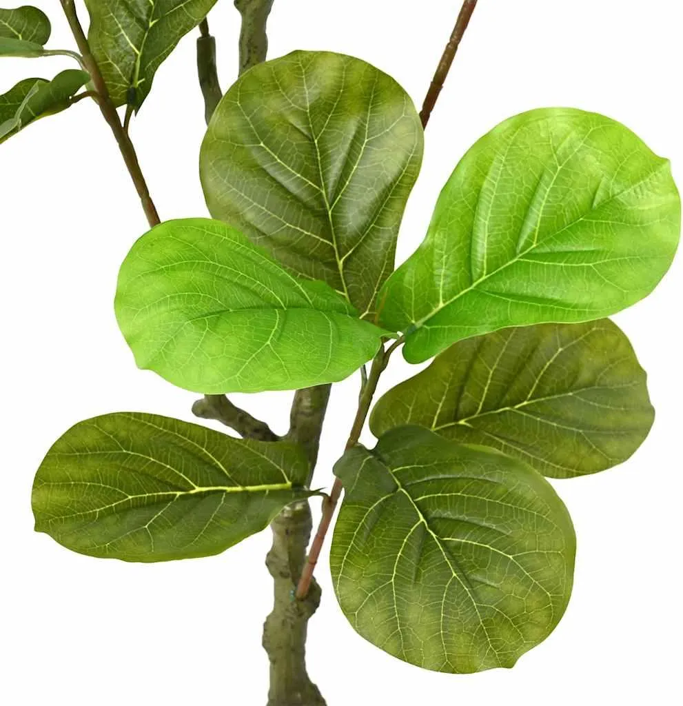 Grand Ficus Artificiel Vert 125 cm - 30 Feuilles Finition Réaliste