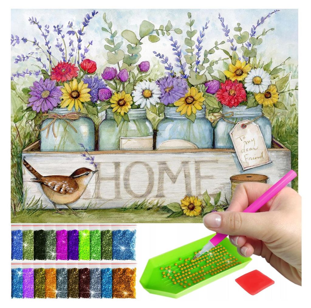 ARTULIO Diamond Painting Set - Bunte Blumen im Produktbild 