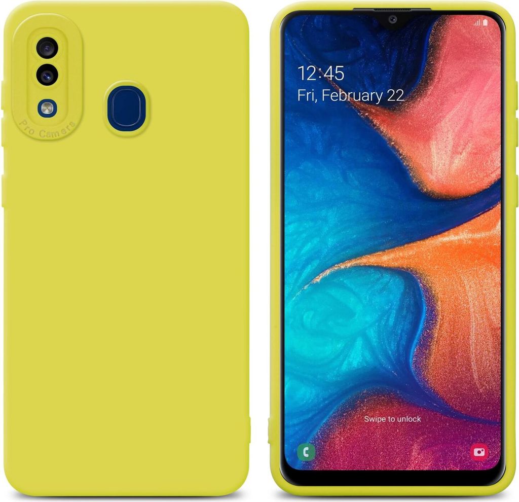 Cadorabo Hülle für Samsung Galaxy A20 / A30 / M10s Schutz Hülle in Gelb TPU Silikon Etui Case Handyhülle