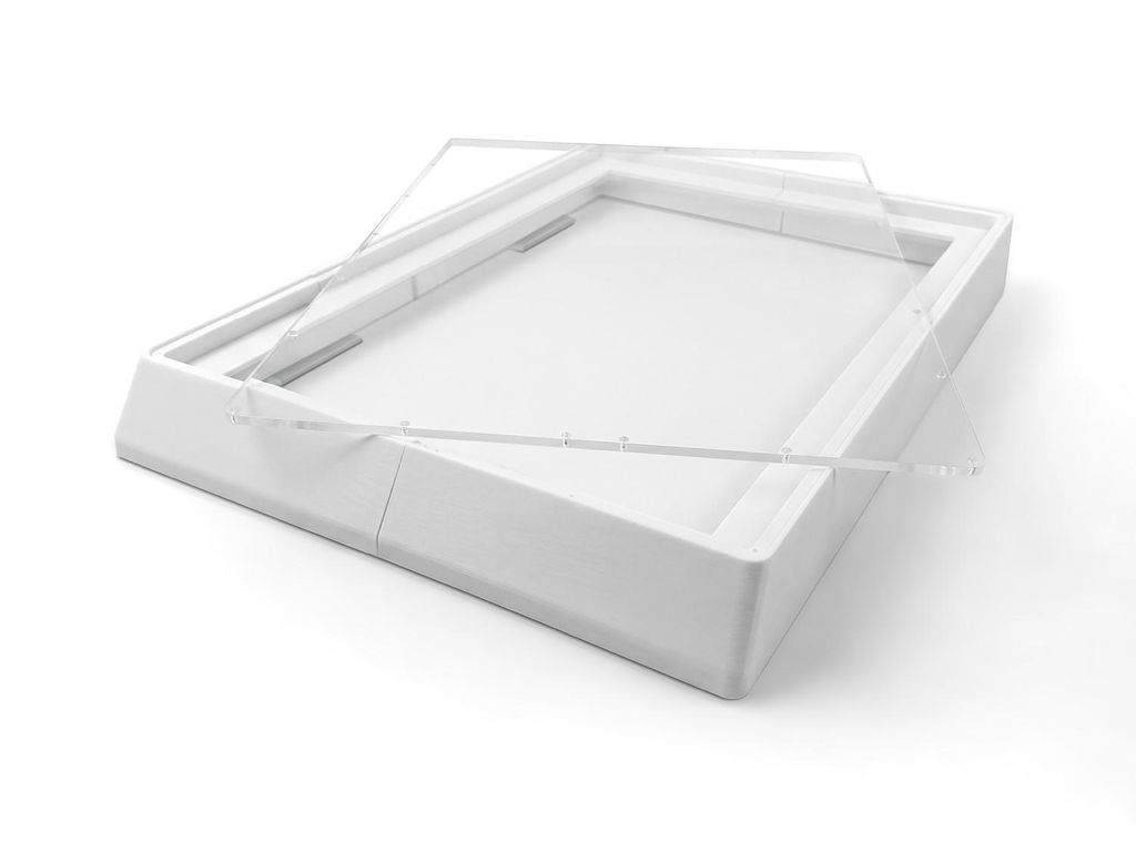 Flat Mount ASA mit Plexiglas weiß für STARLINK STANDARD