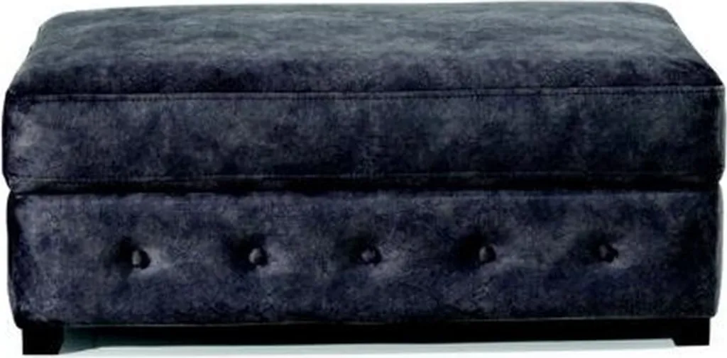 Ottoman Designer XXL Club en Cuir et Textile Haute Qualité Confortable