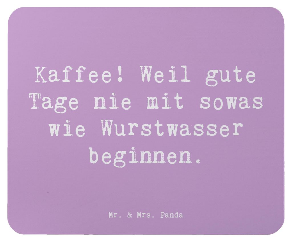 Mr. & Mrs. Panda Mauspad Spruch Freude am Kaffee - Lavendeltraum - Geschenk, Gefühl, pc mousepad, Zufriedenheit, Motivation, Zitat, laptop, guter ...