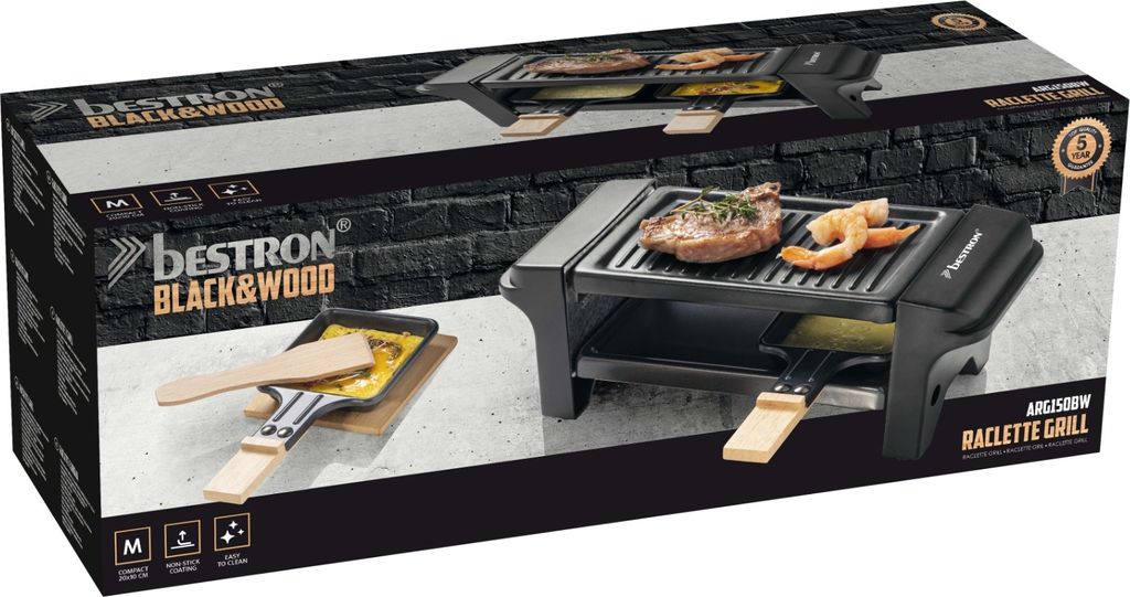 Bestron Raclette für 1 bis 2 Personen, Mini Tischgrill mit Produktbild 5
