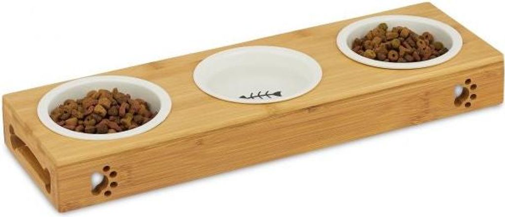 Keramikschalenständer aus Bambus