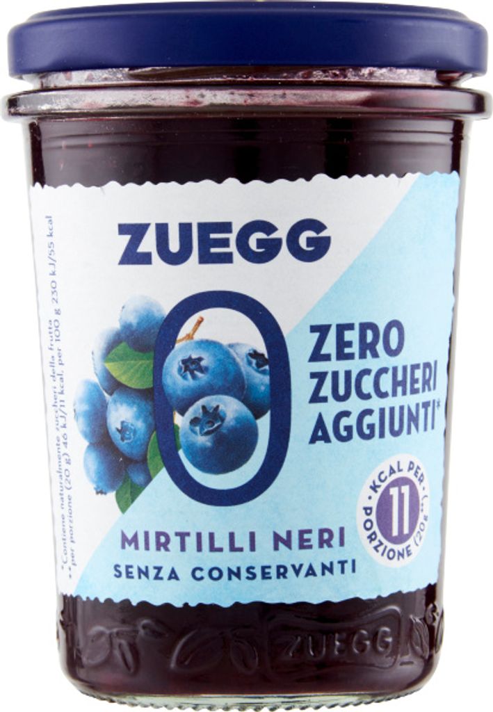 Mirtilli dżem jagodowy bez cukru 220g - Zuegg Zdjęcie produktu 
