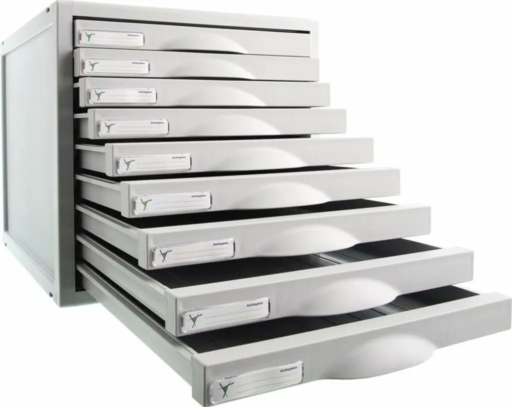 Organisateur de Bureau pour Tri du Courrier 9 Tiroirs Gris Archisystem 2000