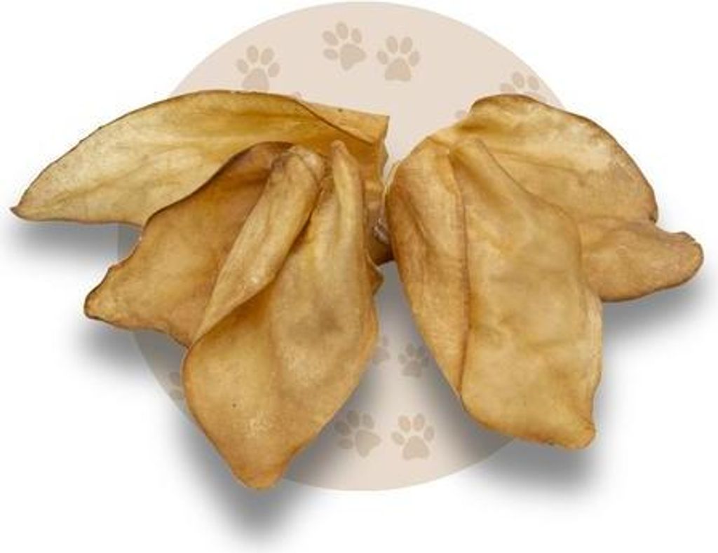 WTS Hundesnack - Rinderohren Medium ohne Muschel - 50 Stück