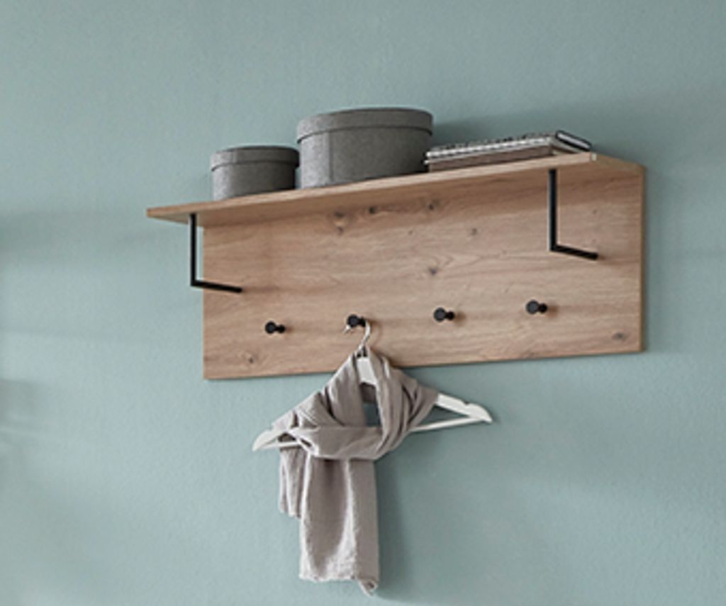 Konsole Eiche Modern - 80cm Sideboard Für Flur & Wohnzimmer