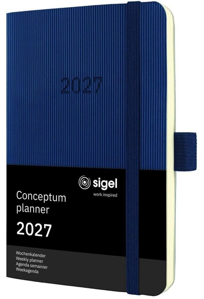 Wochenkalender Conceptum 2027 Softcover dunkelblau 176 Seiten ca. A6